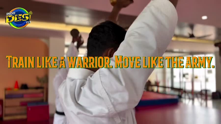 Karate training moment